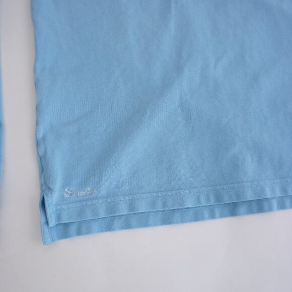 Vintage Lacoste Baby Blue Tennis Prep Golf Long Sleeve Cotton Polo Shirt 16 - Picture 5 of 12